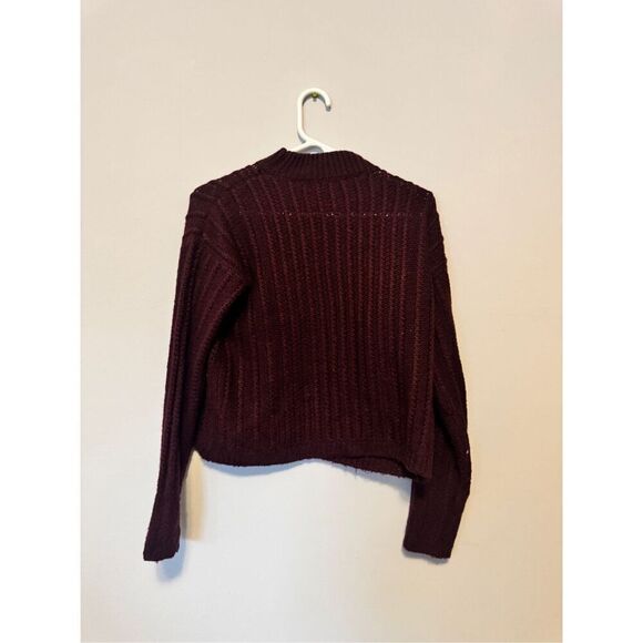 Forever 21 burgundy scoop neck sweater size medium - Picture 3 of 3